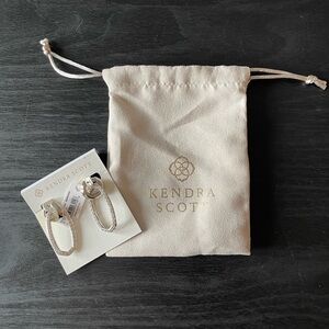 Kendra Scott Danielle Link Silver and Crystal Drop Earrings